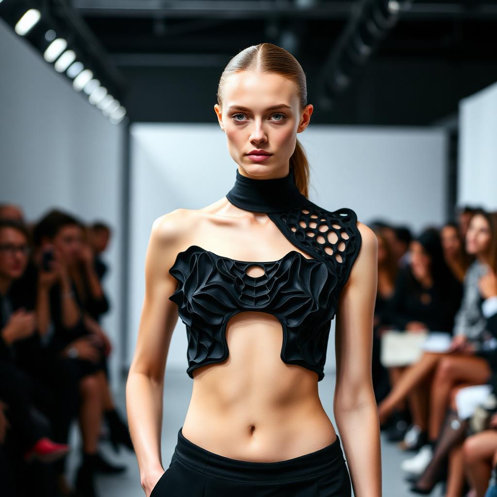 Backstage at runway