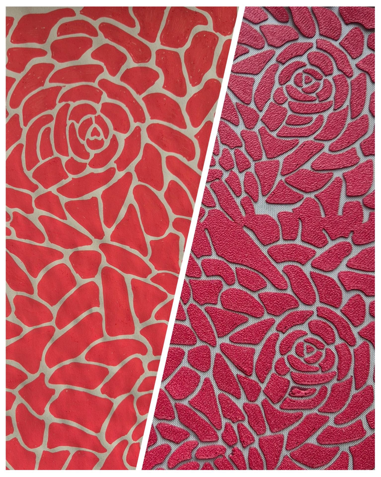 Rose mosaic — printed textile